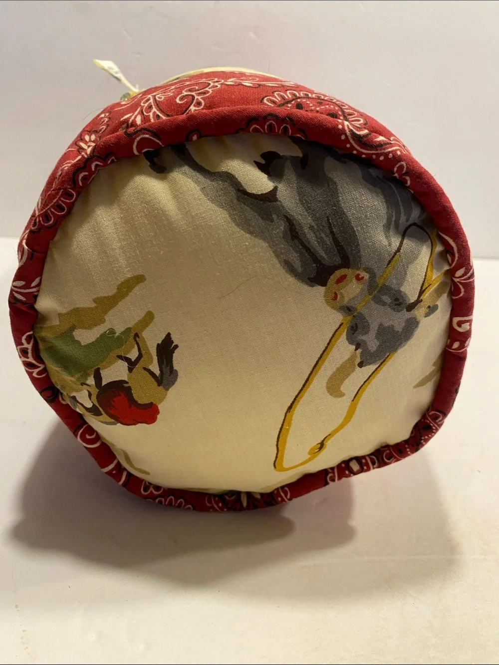 Waverly Red Bandana and Cream Rodeo Bucking Bronco Bolster Pillow